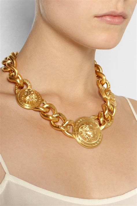 bracelet versace femme argent|versace necklace real gold.